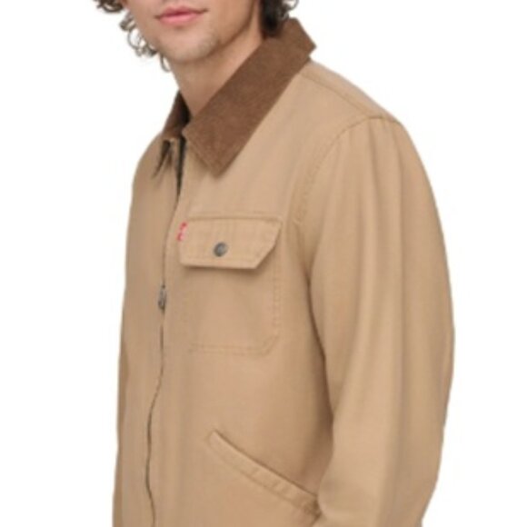 NWT Levi's Men's Tan Cotton Canvas Depot Utility Jacket Size M - Picture 2 of 10